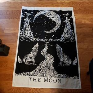 The moon tarot card tapestry